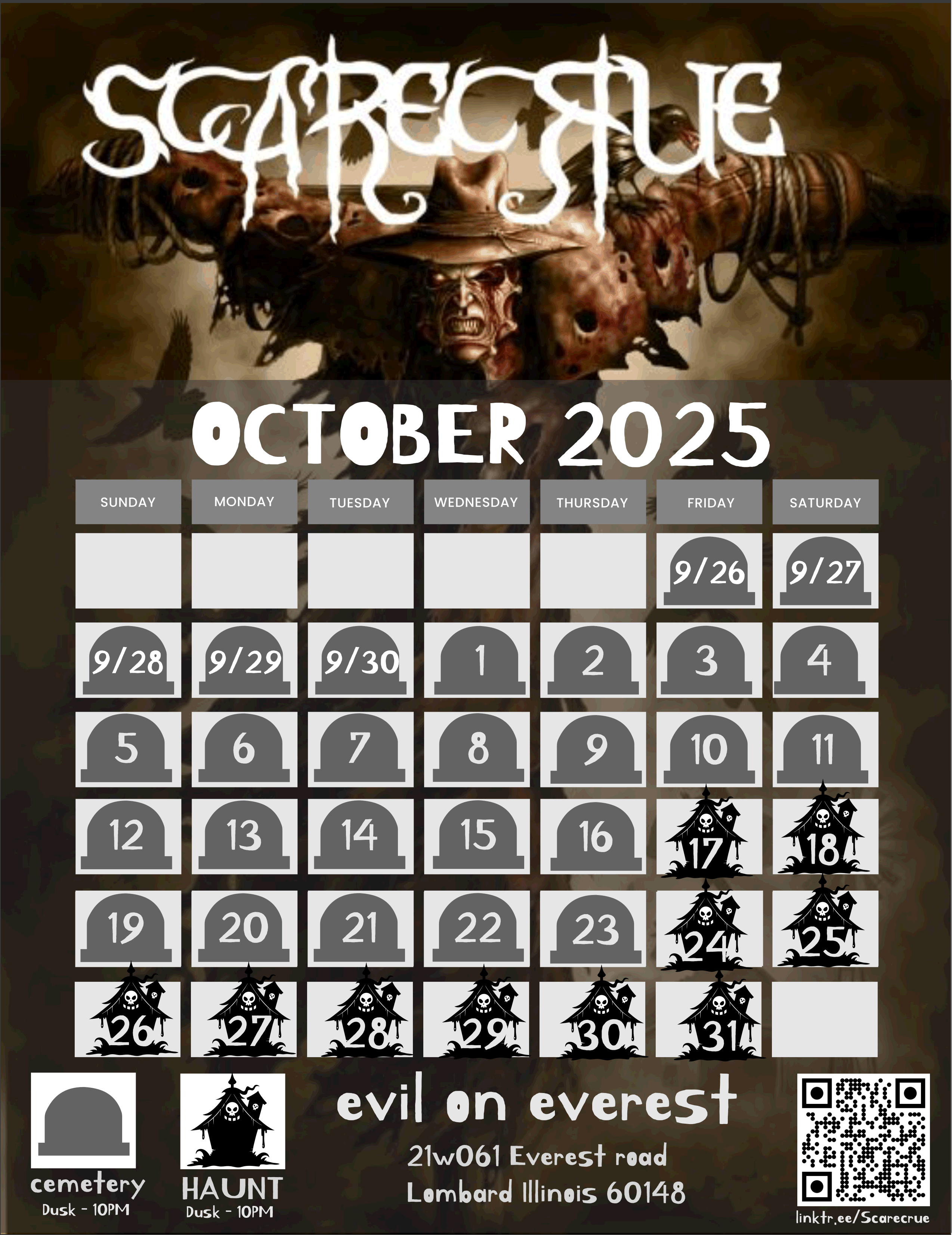 Scarecrue Calendar